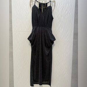 BCBGeneration Glittering Black Midi Dress